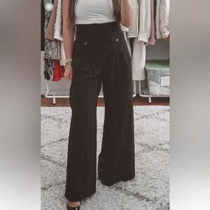 & other stories high waist wide leg pants